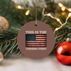 Retro This is The Turning Point Ceramic Ornament Vintage USA Freedom Patriotic America Flag TS10 1pc Mocha Print Your Wear