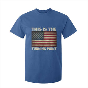 Retro This is The Turning Point T Shirt For Kid Vintage USA Freedom Patriotic America Flag TS10 Royal Blue Print Your Wear