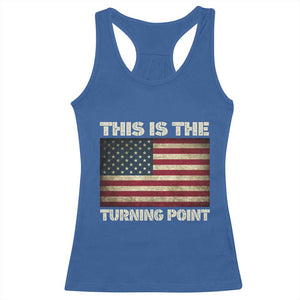 Retro This is The Turning Point Racerback Tank Top Vintage USA Freedom Patriotic America Flag TS10 Royal Blue Print Your Wear