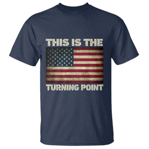 Retro This is The Turning Point T Shirt Vintage USA Freedom Patriotic America Flag TS10 Navy Print Your Wear