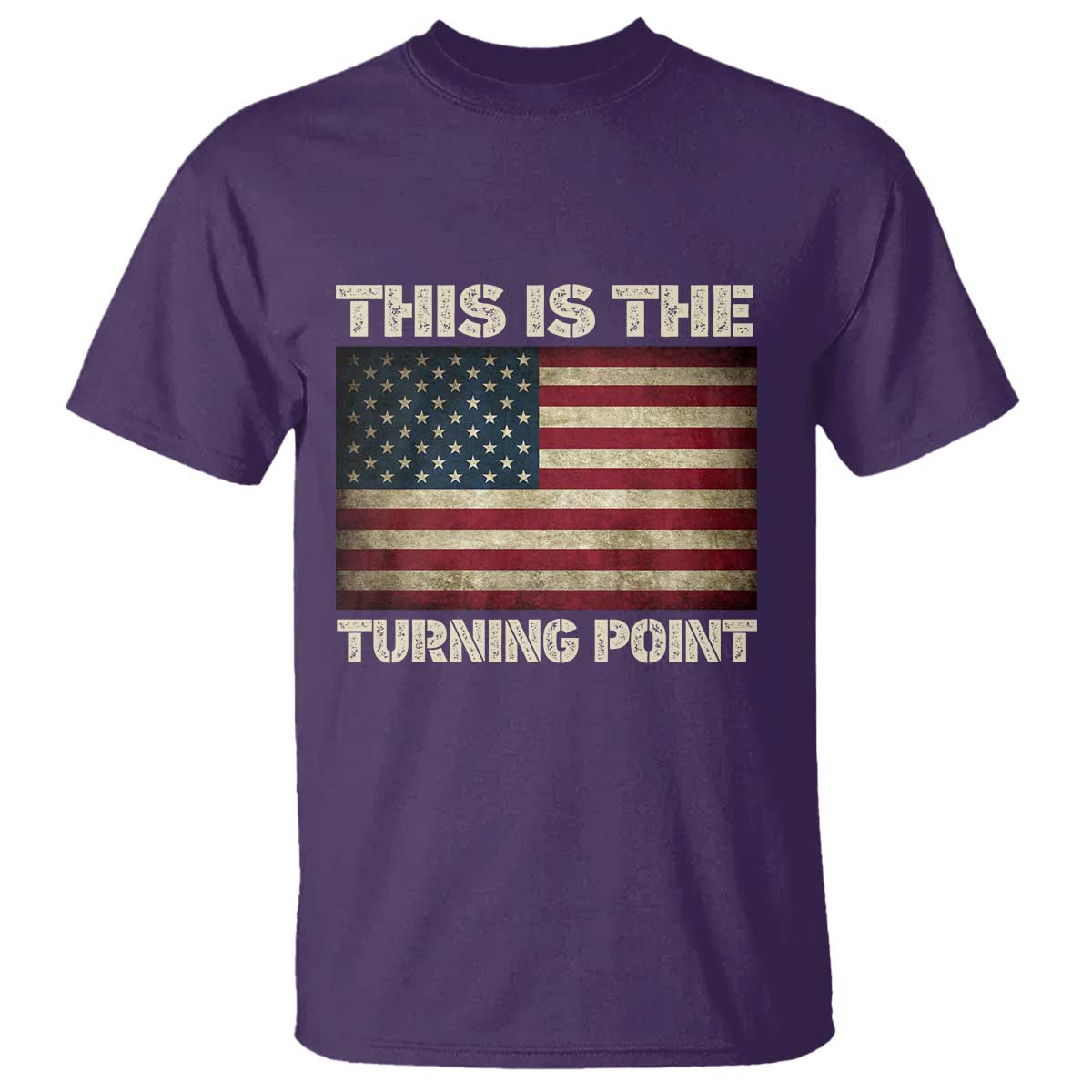 Retro This is The Turning Point T Shirt Vintage USA Freedom Patriotic America Flag TS10 Purple Print Your Wear