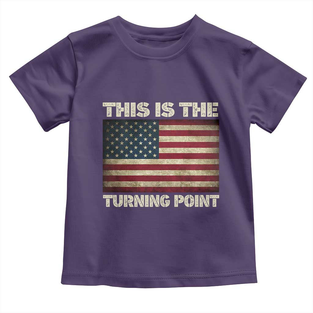 Retro This is The Turning Point Toddler T Shirt Vintage USA Freedom Patriotic America Flag TS10 Purple Print Your Wear