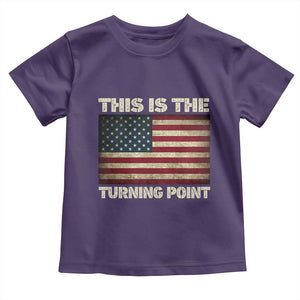 Retro This is The Turning Point Toddler T Shirt Vintage USA Freedom Patriotic America Flag TS10 Purple Print Your Wear