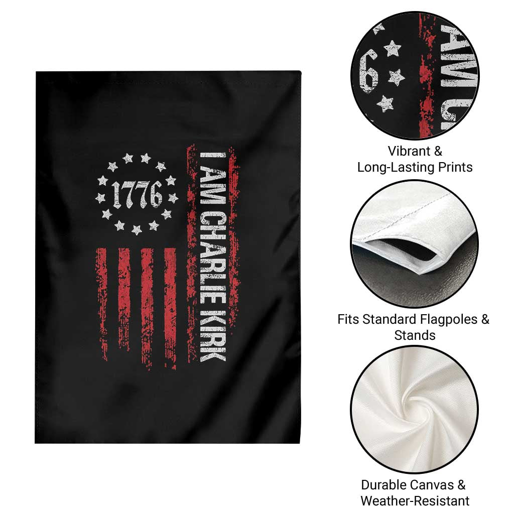I Am Charlie Kirk Garden Flag Freedom Vintage Old American Flag Patriotic 1776 TS10 Print Your Wear
