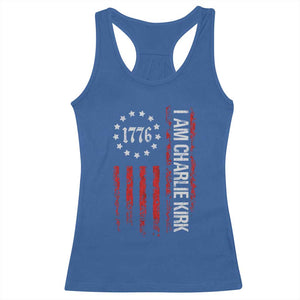 I Am Charlie Kirk Racerback Tank Top Freedom Vintage Old American Flag Patriotic 1776 TS10 Royal Blue Print Your Wear