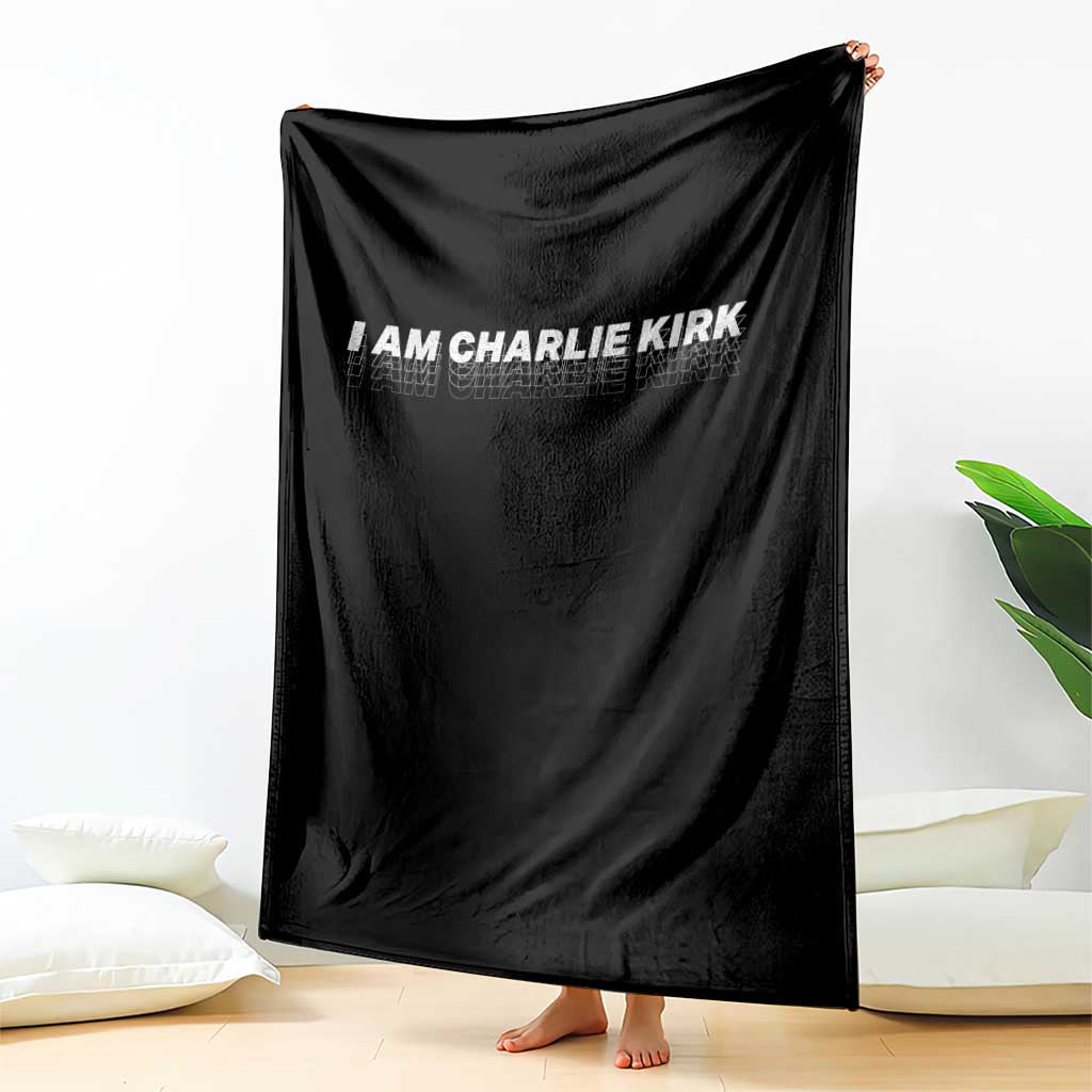 I Am Charlie Kirk Throw Blanket Freedom A True Patriot Patriotic USA TS10 Print Your Wear