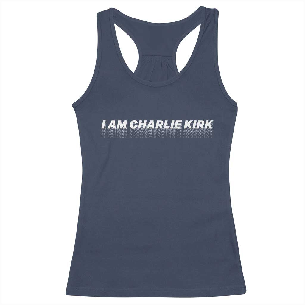 I Am Charlie Kirk Racerback Tank Top Freedom A True Patriot Patriotic USA TS10 Navy Print Your Wear
