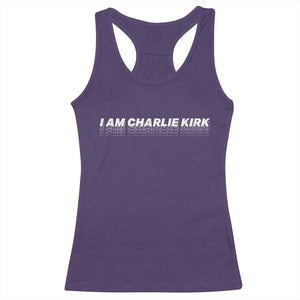 I Am Charlie Kirk Racerback Tank Top Freedom A True Patriot Patriotic USA TS10 Purple Print Your Wear