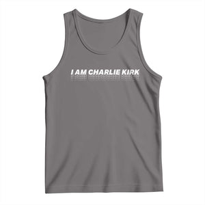 I Am Charlie Kirk Tank Top Freedom A True Patriot Patriotic USA TS10 Deep Heather Print Your Wear
