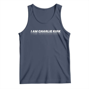 I Am Charlie Kirk Tank Top Freedom A True Patriot Patriotic USA TS10 Navy Print Your Wear