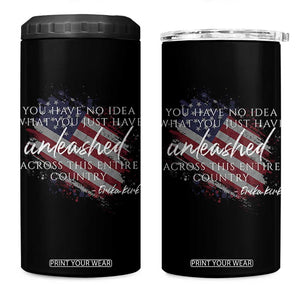 Charlie Kirk Memorial 4 in 1 Can Cooler Tumbler Erika Kirk Quote Patriotism Faith Gods Merciful Love TS10 One Size: 16 oz Black Print Your Wear