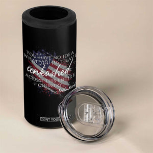 Charlie Kirk Memorial 4 in 1 Can Cooler Tumbler Erika Kirk Quote Patriotism Faith Gods Merciful Love TS10 Print Your Wear