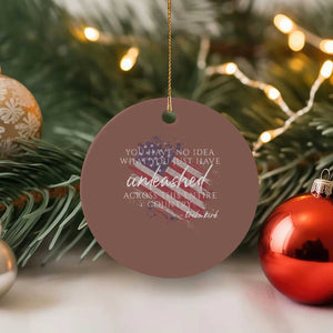 Charlie Kirk Memorial Ceramic Ornament Erika Kirk Quote Patriotism Faith Gods Merciful Love TS10 1pc Mocha Print Your Wear
