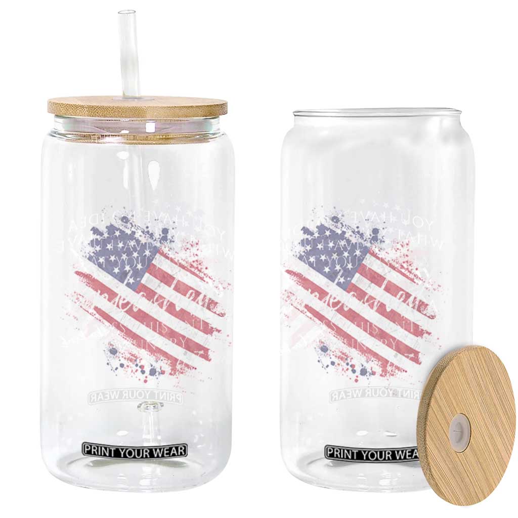 Charlie Kirk Memorial Glass Can Erika Kirk Quote Patriotism Faith Gods Merciful Love TS10 Print Your Wear