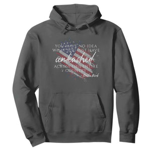 Charlie Kirk Memorial Hoodie Erika Kirk Quote Patriotism Faith Gods Merciful Love TS10 Dark Heather Print Your Wear