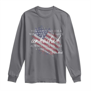 Charlie Kirk Memorial Long Sleeve Shirt Erika Kirk Quote Patriotism Faith Gods Merciful Love TS10 Charcoal Print Your Wear