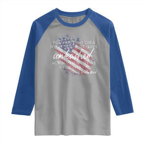 Charlie Kirk Memorial Raglan Shirt Erika Kirk Quote Patriotism Faith Gods Merciful Love TS10 Sport Gray Royal Print Your Wear