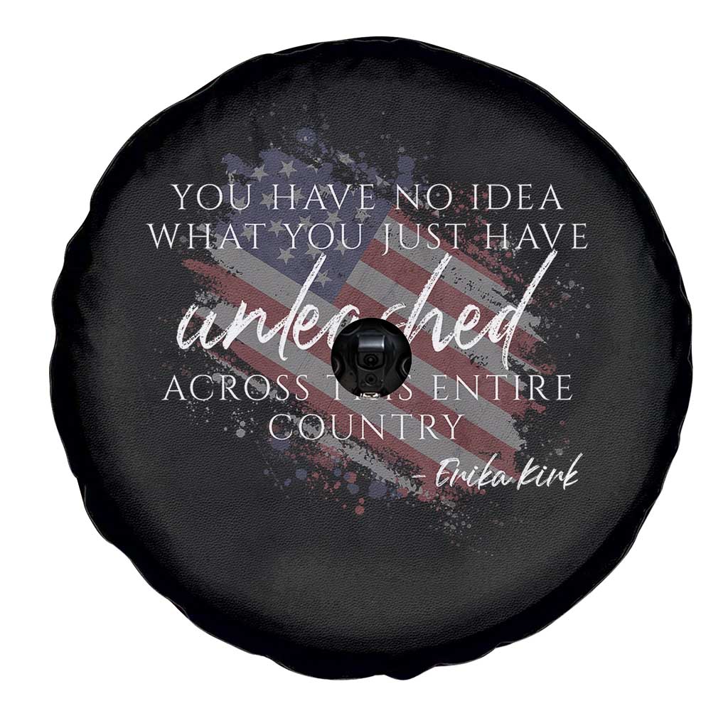 Charlie Kirk Memorial Spare Tire Cover Erika Kirk Quote Patriotism Faith Gods Merciful Love TS10 Print Your Wear