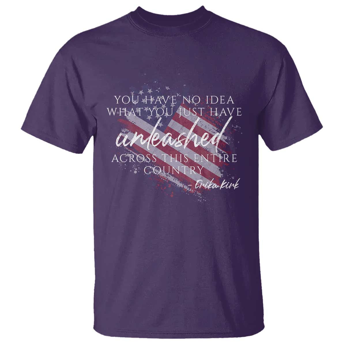 Charlie Kirk Memorial T Shirt Erika Kirk Quote Patriotism Faith Gods Merciful Love TS10 Purple Print Your Wear