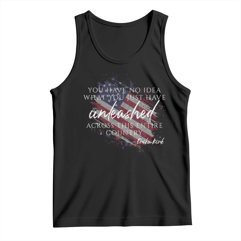 Charlie Kirk Memorial Tank Top Erika Kirk Quote Patriotism Faith Gods Merciful Love TS10 Black Print Your Wear