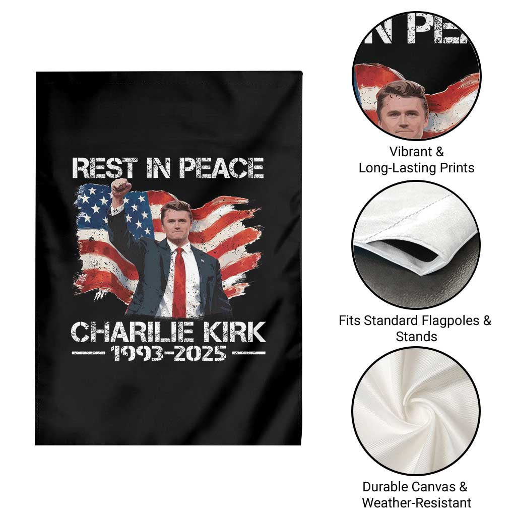 Rest in Peace Charlie Kirk Garden Flag Memorial Tribute Charlie A True Patriot USA Flag TS10 Print Your Wear