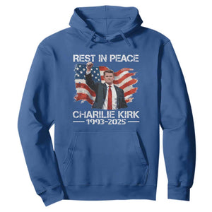 Rest in Peace Charlie Kirk Hoodie Memorial Tribute Charlie A True Patriot USA Flag TS10 Royal Blue Print Your Wear
