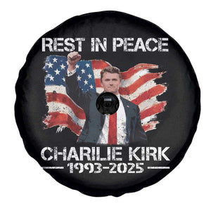 Rest in Peace Charlie Kirk Spare Tire Cover Memorial Tribute Charlie A True Patriot USA Flag TS10 Print Your Wear
