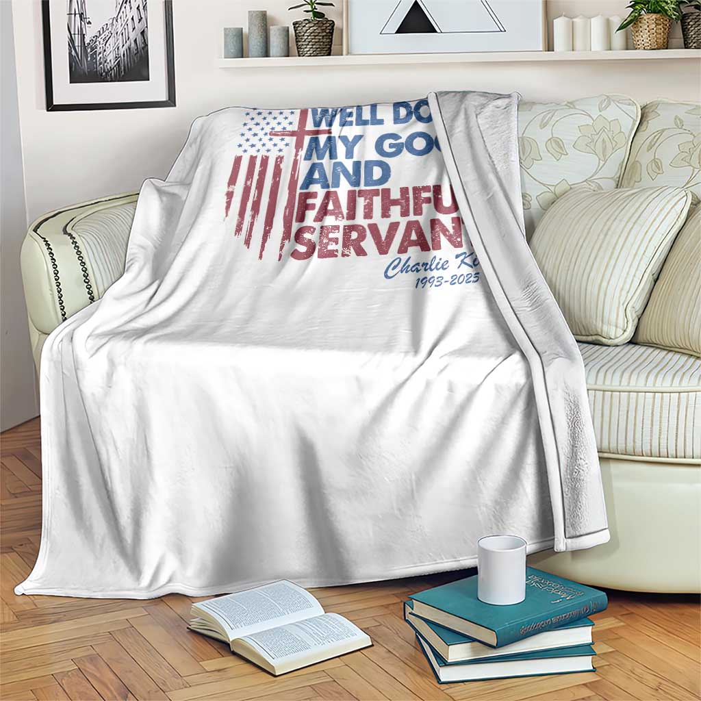 Charlie Kirk Throw Blanket Fear Not Mens Christian Memorial Tribute Charlie Cross US Flag TS10 Print Your Wear