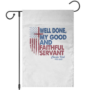 Charlie Kirk Garden Flag Fear Not Mens Christian Memorial Tribute Charlie Cross US Flag TS10 White Print Your Wear