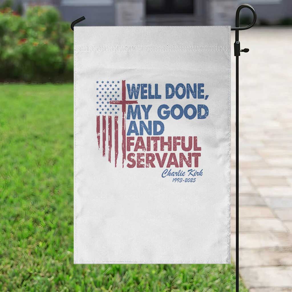 Charlie Kirk Garden Flag Fear Not Mens Christian Memorial Tribute Charlie Cross US Flag TS10 Print Your Wear