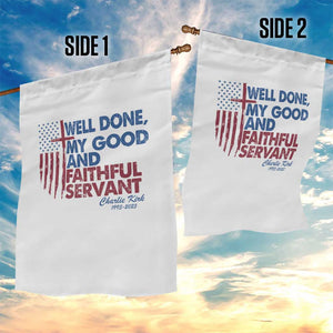 Charlie Kirk Garden Flag Fear Not Mens Christian Memorial Tribute Charlie Cross US Flag TS10 Print Your Wear