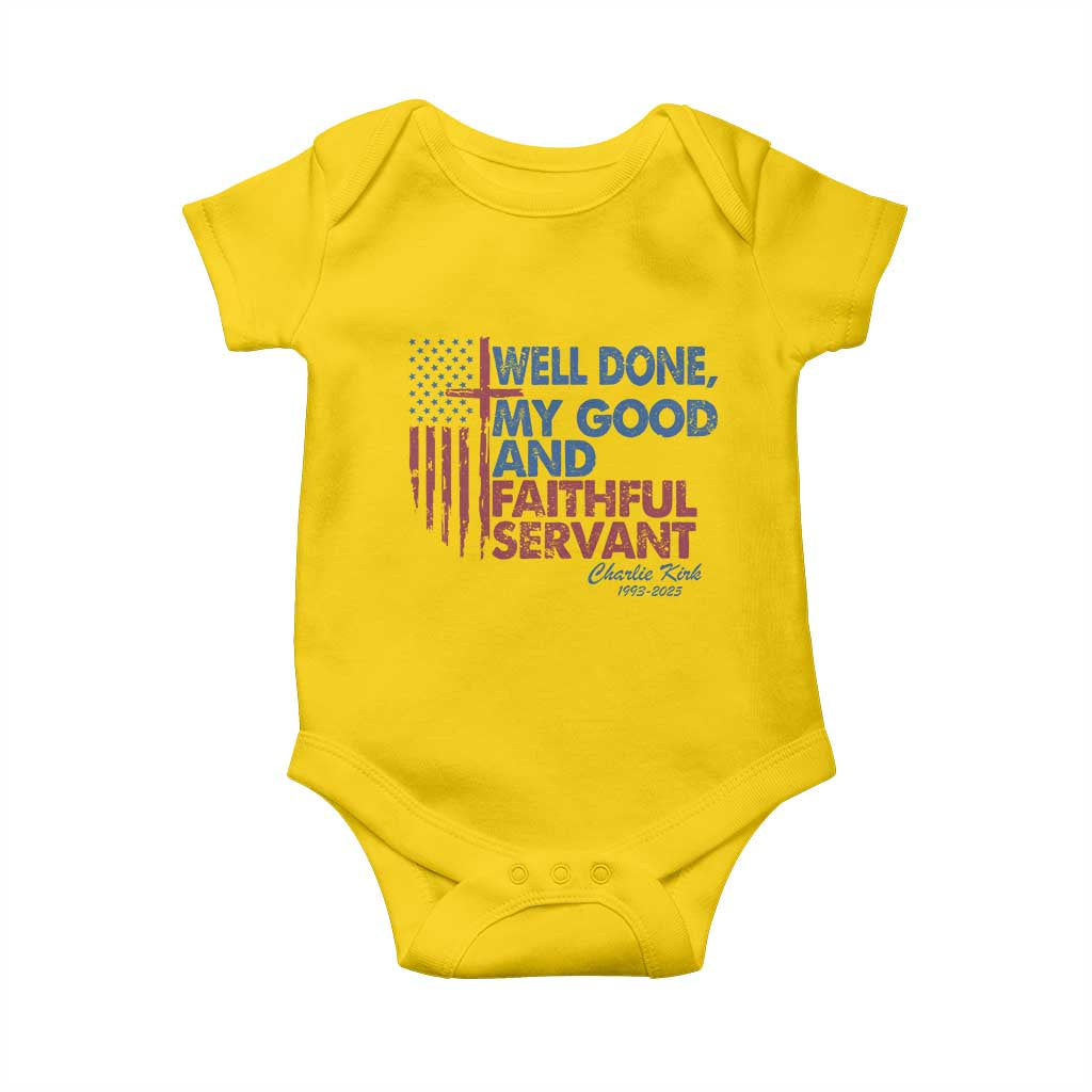 Charlie Kirk Baby Onesie Fear Not Mens Christian Memorial Tribute Charlie Cross US Flag TS10 Daisy Print Your Wear