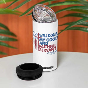 Charlie Kirk 4 in 1 Can Cooler Tumbler Fear Not Mens Christian Memorial Tribute Charlie Cross US Flag TS10 Print Your Wear