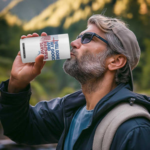 Charlie Kirk 4 in 1 Can Cooler Tumbler Fear Not Mens Christian Memorial Tribute Charlie Cross US Flag TS10 Print Your Wear