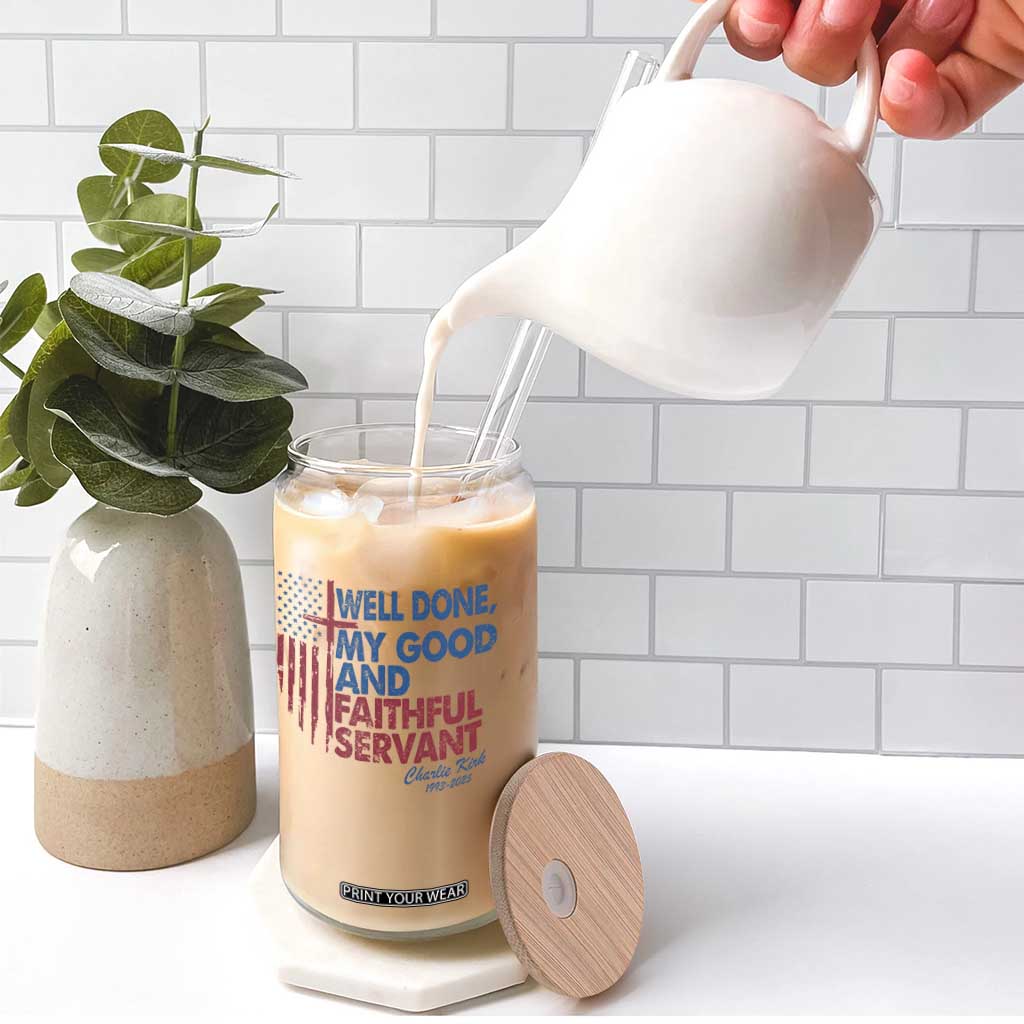 Charlie Kirk Glass Can Fear Not Mens Christian Memorial Tribute Charlie Cross US Flag TS10 Print Your Wear