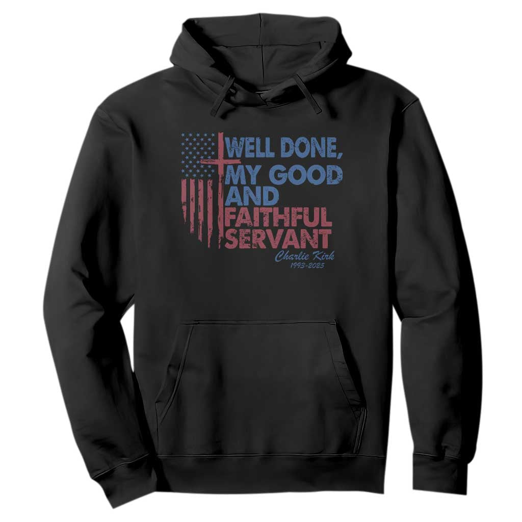 Charlie Kirk Hoodie Fear Not Mens Christian Memorial Tribute Charlie Cross US Flag TS10 Black Print Your Wear