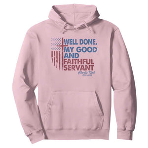 Charlie Kirk Hoodie Fear Not Mens Christian Memorial Tribute Charlie Cross US Flag TS10 Light Pink Print Your Wear