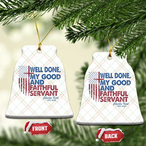 Charlie Kirk Ceramic Ornament Fear Not Mens Christian Memorial Tribute Charlie Cross US Flag TS10 Print Your Wear