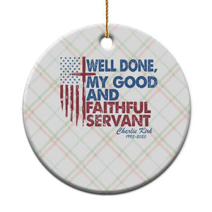 Charlie Kirk Ceramic Ornament Fear Not Mens Christian Memorial Tribute Charlie Cross US Flag TS10 1pc Christmas Plaid Print Your Wear