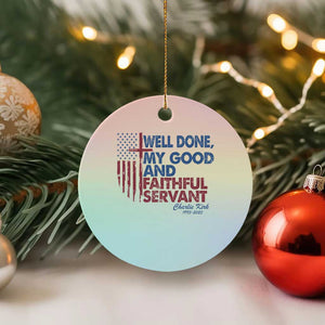 Charlie Kirk Ceramic Ornament Fear Not Mens Christian Memorial Tribute Charlie Cross US Flag TS10 1pc Pastel Print Your Wear