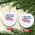 Charlie Kirk Ceramic Ornament Fear Not Mens Christian Memorial Tribute Charlie Cross US Flag TS10 1pc White Marble Print Your Wear