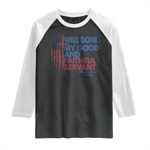 Charlie Kirk Raglan Shirt Fear Not Mens Christian Memorial Tribute Charlie Cross US Flag TS10 Black White Print Your Wear