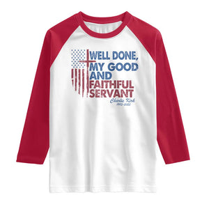 Charlie Kirk Raglan Shirt Fear Not Mens Christian Memorial Tribute Charlie Cross US Flag TS10 White Red Print Your Wear