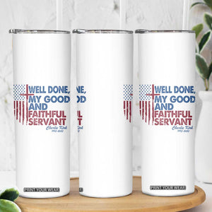 Charlie Kirk Skinny Tumbler Fear Not Mens Christian Memorial Tribute Charlie Cross US Flag TS10 Print Your Wear