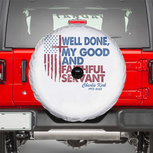 Charlie Kirk Spare Tire Cover Fear Not Mens Christian Memorial Tribute Charlie Cross US Flag TS10 White Print Your Wear