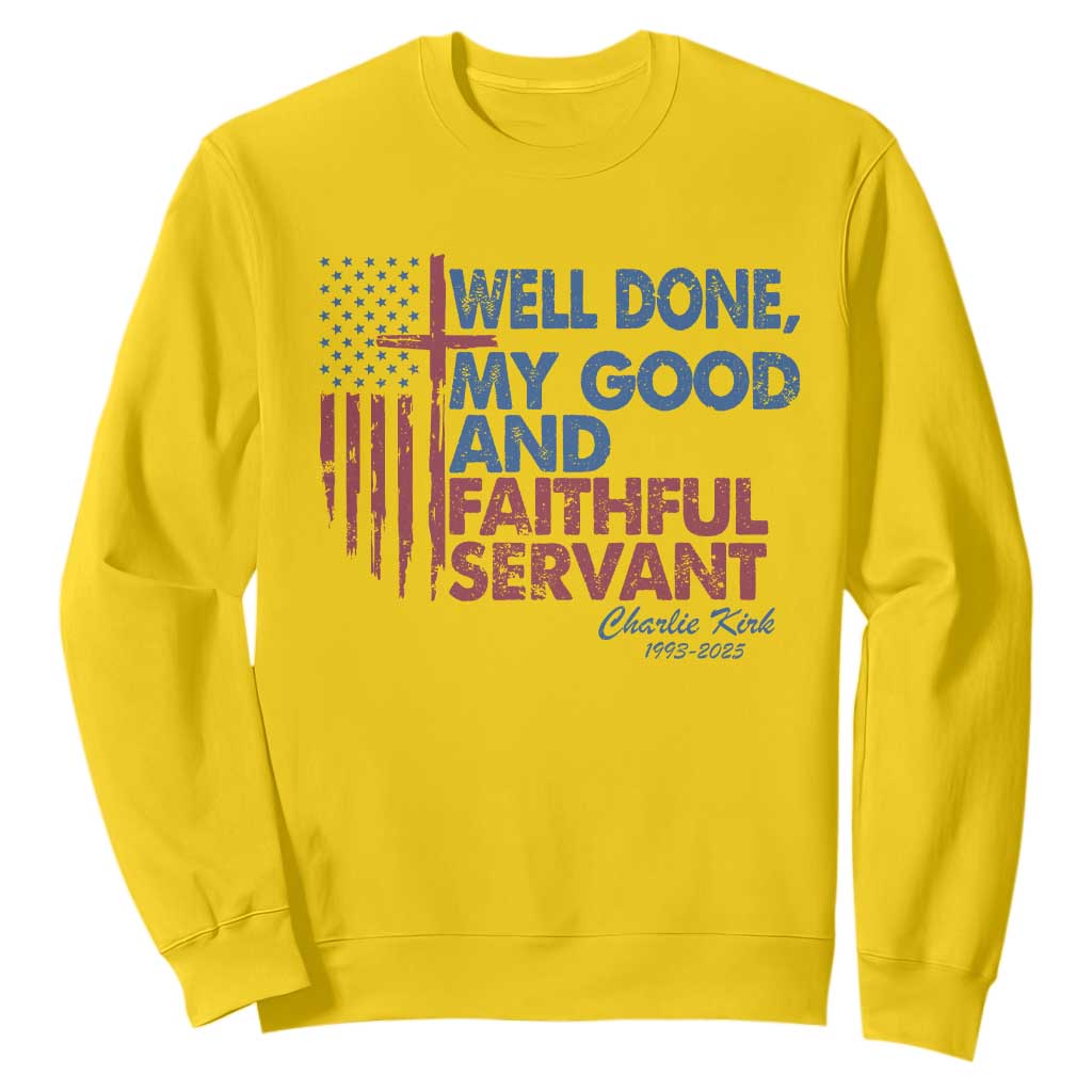Charlie Kirk Sweatshirt Fear Not Mens Christian Memorial Tribute Charlie Cross US Flag TS10 Daisy Print Your Wear