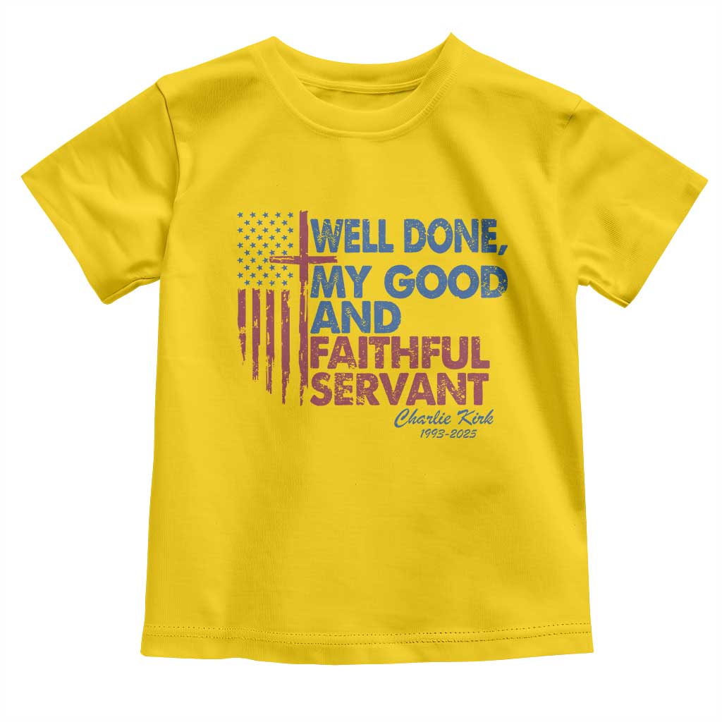 Charlie Kirk Toddler T Shirt Fear Not Mens Christian Memorial Tribute Charlie Cross US Flag TS10 Daisy Print Your Wear