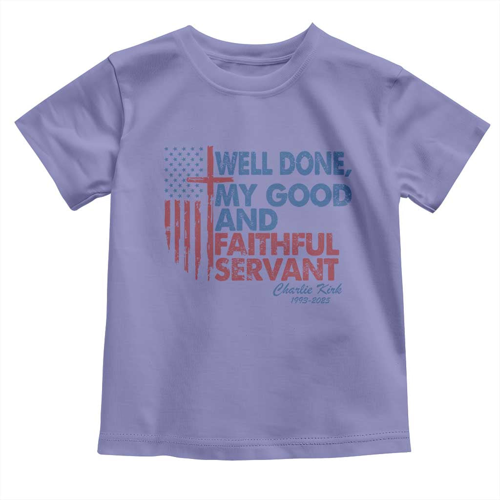 Charlie Kirk Toddler T Shirt Fear Not Mens Christian Memorial Tribute Charlie Cross US Flag TS10 Violet Print Your Wear