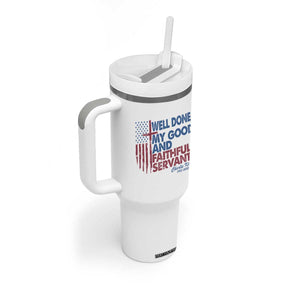 Charlie Kirk Tumbler With Handle Fear Not Mens Christian Memorial Tribute Charlie Cross US Flag TS10 Print Your Wear