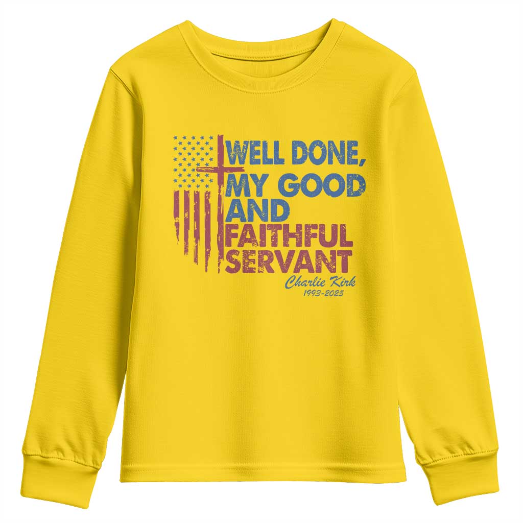 Charlie Kirk Youth Sweatshirt Fear Not Mens Christian Memorial Tribute Charlie Cross US Flag TS10 Daisy Print Your Wear